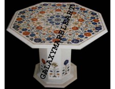 Marble inlay carpet design table top 26" WP-2639